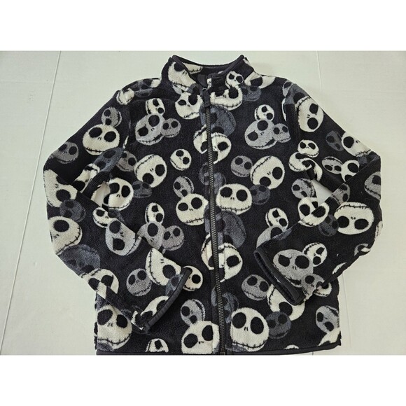 Disney Store Jack Skellington Fleece Jacket Kids 7 / 8 NBC TNBC - Picture 1 of 6